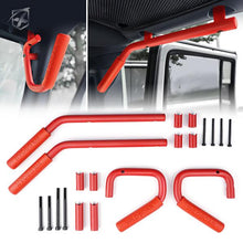 Load image into Gallery viewer, 62.99 Xprite Grab Handles Jeep Wrangler JK/JKU (2007-2018) Red - Front &amp; Rear / Front only / Rear only - Redline360 Alternate Image