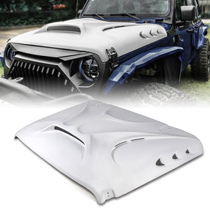 629.99 Xprite Beast Series Fiberglass Hood Jeep Wrangler JL (18-20) Gladiator (2020) [Unpainted w/ Open Air Scoop & Vents] ZS-0103 - Redline360