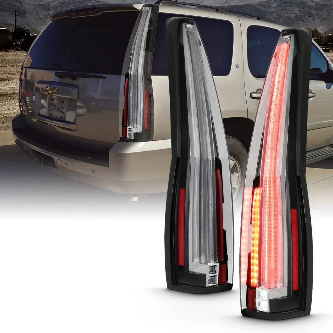 352.45 Anzo LED Tail Lights GMC Yukon (07-13) Escalade Style - Chrome or Black - Redline360