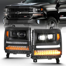 Load image into Gallery viewer, 899.00 Anzo LED Projector Headlights Chevy Silverado 1500 (16-18) [Plank Style Halo] Black or Chrome Housing - Redline360 Alternate Image