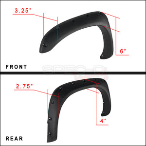 109.95 Spec-D Fender Flares Dodge Ram (02-09) 1500 2500 3500 Smooth Rivet Style - Redline360