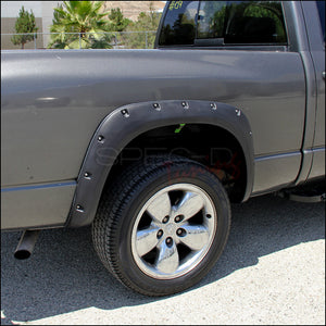 109.95 Spec-D Fender Flares Dodge Ram (02-09) 1500 2500 3500 Smooth Rivet Style - Redline360