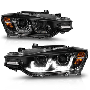 549.99 Anzo Projector Headlights BMW 320i 328i 330i 335i 340i F30 (12-14) w/ U bar LED DRL - Redline360
