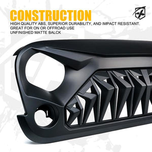 99.99 Xprite Grill Jeep Wrangler JK (2007-2018) Venom Series w/ Teeth / Fangs - Redline360