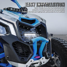 Load image into Gallery viewer, Xprite Black Steel Mesh Grille Can-Am Maverick X3 (2017-2018) w/ 8" LED Lightbar - UTV-CG-G1+C6A - Default Title Alternate Image