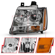 Load image into Gallery viewer, Anzo Crystal Headlights Chevy Tahoe (2007-2014) Chrome w/ Amber - 111475 - Default Title Alternate Image