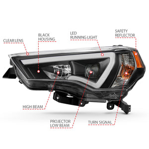 399.72 Anzo Projector Headlights Toyota 4Runner (14-21) Plank Style LED Bar - Black or Chrome - Redline360