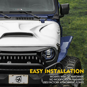 629.99 Xprite Beast Series Fiberglass Hood Jeep Wrangler JL (18-20) Gladiator (2020) [Unpainted w/ Open Air Scoop & Vents] ZS-0103 - Redline360