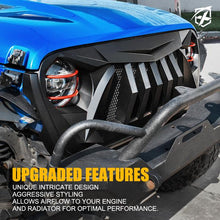 Load image into Gallery viewer, Xprite Replacement Grille Jeep Wrangler JL/JT (2018-2022) Black Widow Series - Default Title Alternate Image