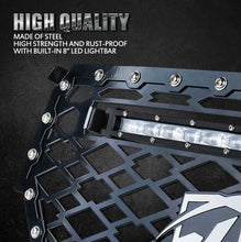 Load image into Gallery viewer, Xprite Black Steel Mesh Grille Polaris RZR/900/S/1000 XP (2014-2018) w/ 8" LED Lightbar / w/ Flag - W/ Lightbar Alternate Image