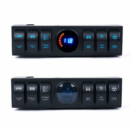Xprite Rocker Switch Xprite G2 6 Rocker Switch Panel & System Relay Box Jeep JK & JKU (09-1