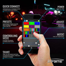 Load image into Gallery viewer, Xprite Z-Force Lightning LED RGB Bluetooth Rock Lights - 4pcs / 6pcs / 8pcs - 4pcs Alternate Image