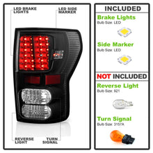 Load image into Gallery viewer, Xtune LED Tail Lights Toyota Tundra (07-13) Black Smoke / Black / Smoked - Black Smoked Alternate Image