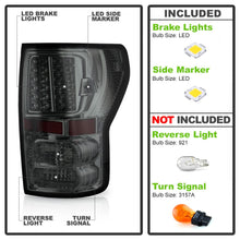 Load image into Gallery viewer, Xtune LED Tail Lights Toyota Tundra (07-13) Black Smoke / Black / Smoked - Black Smoked Alternate Image