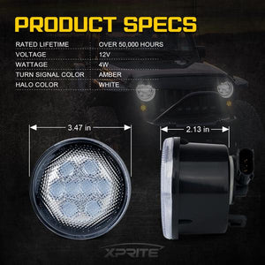 36.99 Xprite G2 LED Amber Turn Signal Light Jeep Wrangler (2007-2018) Clear / Smoke / Smoke with Star - Redline360