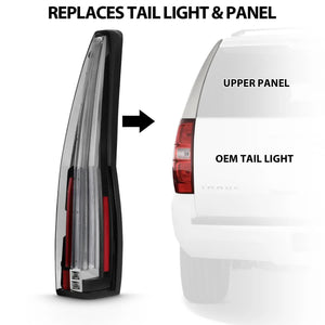 352.45 Anzo LED Tail Lights GMC Yukon (07-13) Escalade Style - Chrome or Black - Redline360