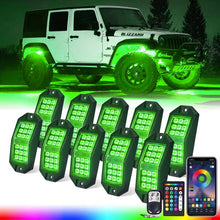 Load image into Gallery viewer, Xprite Discovery Plus Multi-Color RGB LED Rock Lights (Wheel Well) Remote &amp; Bluetooth - 10pcs Alternate Image