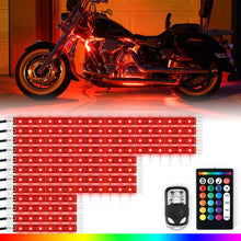 Load image into Gallery viewer, Xprite LED RGB Underbody Glow Kit Moto Series w/ Remote Control - 12 / 8 Pcs - 12 Pcs Alternate Image