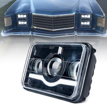 Load image into Gallery viewer, Xprite 6100 Evolution 4x6" CREE LED Headlight (Black) with Sunrise Type DRL - 1pc / 2pc / 4pc - 1pc Alternate Image