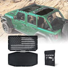Load image into Gallery viewer, Xprite Top Mesh Sun Shade Jeep Wrangler JLU 4 Door (2018-2020) Blue/Flag/Grey/Red - Flag Alternate Image