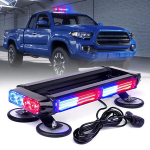 62.99 Xprite Rooftop LED Strobe Light Pursuit 14.5" COB Series  w/ Magnetic Base - Blue/Green/Amber/Mixed - Redline360