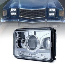Load image into Gallery viewer, Xprite 6100 Evolution 4x6" CREE LED Headlight with Sunrise Type DRL - 1pc / 2pc / 4pc - 1pc Alternate Image