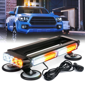 62.99 Xprite Rooftop LED Strobe Light Pursuit 14.5" COB Series  w/ Magnetic Base - Blue/Green/Amber/Mixed - Redline360