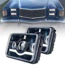 Load image into Gallery viewer, Xprite 6100 Evolution 4x6" CREE LED Headlight (Black) with Sunrise Type DRL - 1pc / 2pc / 4pc - 2pc Alternate Image