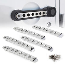Load image into Gallery viewer, Xprite Door Handle Trim Inserts Jeep Wrangler JK (2007-2018) Brushed Aluminum - Black/Blue/Flag/Red/Silver - Silver 5pcs Alternate Image