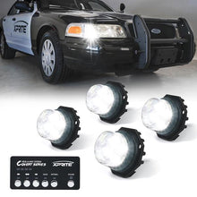 Load image into Gallery viewer, Xprite Covert 4 Series Hide-A-Way LED Strobe Lights - White / White-Amber / Amber - White Alternate Image