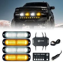 Load image into Gallery viewer, Xprite Tactical 12 Series LED Marker Strobe Lights (set of 4) White-Amber / Amber - Mixed Alternate Image