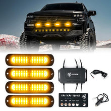 Load image into Gallery viewer, Xprite Tactical 12 Series LED Marker Strobe Lights (set of 4) White-Amber / Amber - Amber Alternate Image