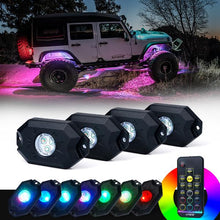 Load image into Gallery viewer, 42.00 Xprite Victory Series Remote Control RGB LED Rock Lights - 4pcs / 6pcs / 8pcs - Redline360 Alternate Image