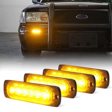 Load image into Gallery viewer, 26.99 Xprite Alert 6 Series 6W Flush Mount Side Marker Emergency Strobe Light - White-Amber/Amber - Redline360 Alternate Image