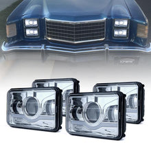Load image into Gallery viewer, Xprite 6100 Evolution 4x6" CREE LED Headlight with Sunrise Type DRL - 1pc / 2pc / 4pc - 4pc Alternate Image