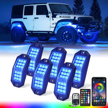 Load image into Gallery viewer, Xprite Discovery Plus Multi-Color RGB LED Rock Lights (Wheel Well) Remote &amp; Bluetooth - 6pcs Alternate Image