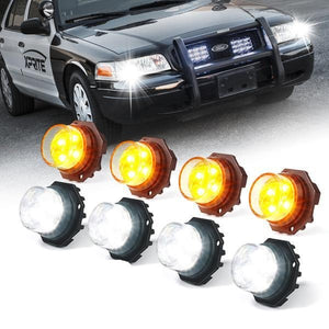 116.99 Xprite Covert 8 Series Hide-A-Way LED Strobe Lights - White / White-Amber / Amber - Redline360