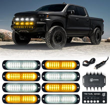 Load image into Gallery viewer, Xprite Tactical 12 Series LED Marker Strobe Lights (set of 8) White-Amber / Amber / Mixed - Mixed Alternate Image