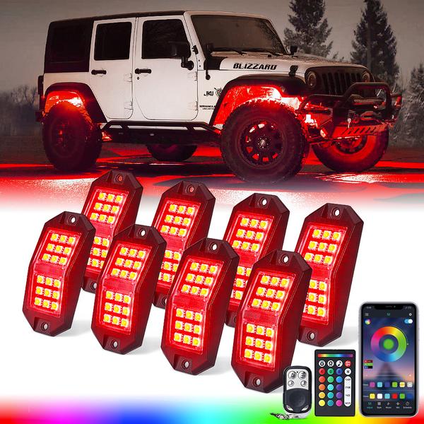 Xprite Discovery Plus Multi-Color RGB LED Rock Lights (Wheel Well) Rem ...