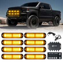 Load image into Gallery viewer, Xprite Tactical 12 Series LED Marker Strobe Lights (set of 8) White-Amber / Amber / Mixed - Amber Alternate Image