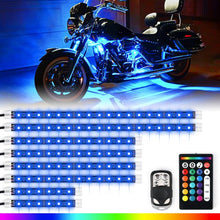 Load image into Gallery viewer, Xprite LED RGB Underbody Glow Kit Moto Series w/ Remote Control - 12 / 8 Pcs - 8 Pcs Alternate Image