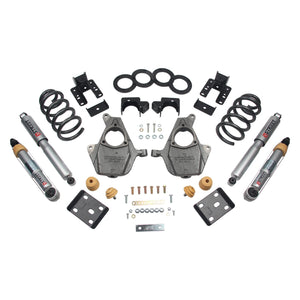 1088.01 Belltech Lowering Kit Chevy Silverado / GMC Sierra 2WD Ext/Crew Cabs (2016.5-2018) Front And Rear - w/ or w/o  Shocks - Redline360