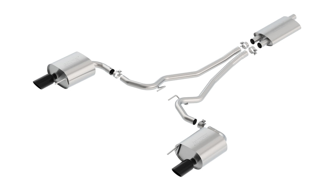 1593.99 Borla Catback Ford Mustang EcoBoost 2.3L 4 Cyl (2015-2019) Touring - Polished / Black Chrome Tip - Redline360