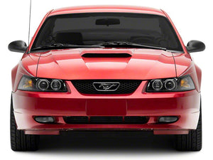 Raxiom Projector Headlights Ford Mustang SN95 (99-04) [Dual LED Halo] Black Housing/ Clear Lens