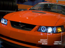 Load image into Gallery viewer, Raxiom Projector Headlights Ford Mustang SN95 (99-04) [Dual LED Halo] Black Housing/ Clear Lens Alternate Image