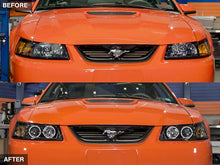 Load image into Gallery viewer, Raxiom Projector Headlights Ford Mustang SN95 (99-04) [Dual LED Halo] Black Housing/ Clear Lens Alternate Image