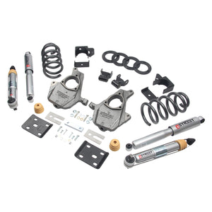 1088.01 Belltech Lowering Kit Chevy Silverado / GMC Sierra 2WD Ext/Crew Cabs (2016.5-2018) Front And Rear - w/ or w/o  Shocks - Redline360