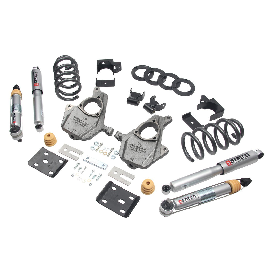 1088.01 Belltech Lowering Kit Chevy Silverado / GMC Sierra 2WD Ext/Crew Cabs (2016.5-2018) Front And Rear - w/ or w/o  Shocks - Redline360