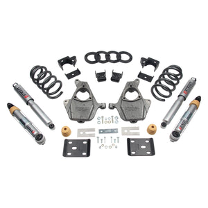 1088.01 Belltech Lowering Kit Chevy Silverado / GMC Sierra 2WD Ext/Crew Cabs (2016.5-2018) Front And Rear - w/ or w/o  Shocks - Redline360