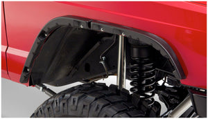 599.00 Bushwacker Jeep Flat Style Fender Flares Jeep Cherokee [Front/Rear] (1984-2001) 10922-07 - Redline360
